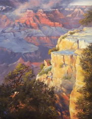 Painting by RL Biddinger: Canyon Twilight
